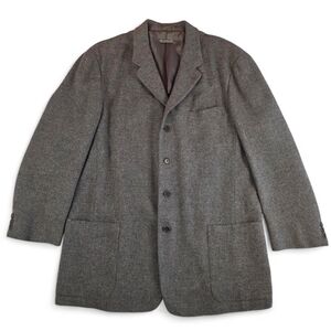 Vintage Y2K Vestimenta Grey Cashmere Wool Blend Blazer 54R Made In Italy READ